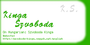 kinga szvoboda business card